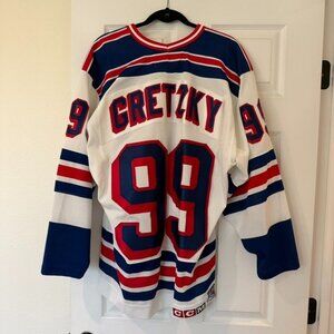 Vintage CCM NHL New York Rangers #99 Wayne Gretzky Hockey Jersey Size Large